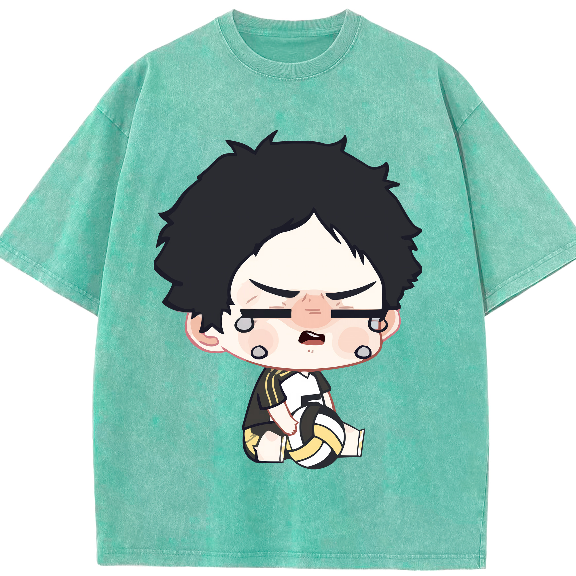 （画像用） ハイキュー!! Haikyu!! 綿100% ヴィンテージ風 半袖Tシャツ（フロントプリント）